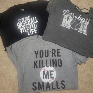 3 "baseball mom" shirts